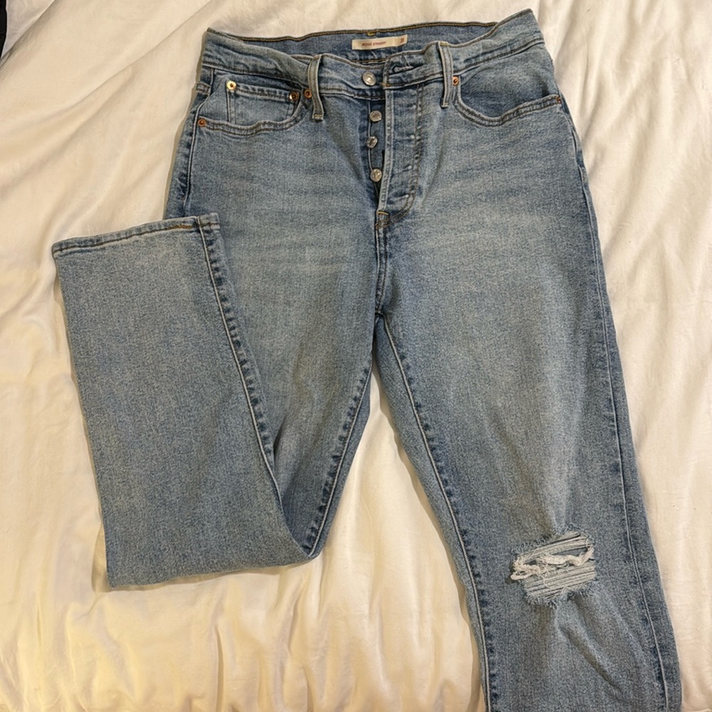 Levi’s wedgie straight jeans with button fly